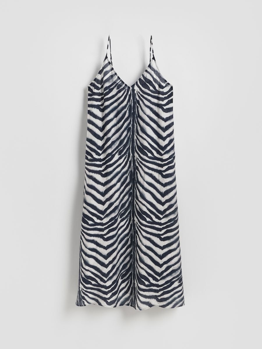 Robe midi en modal majoritaire - Multicolore - RESERVED - 2