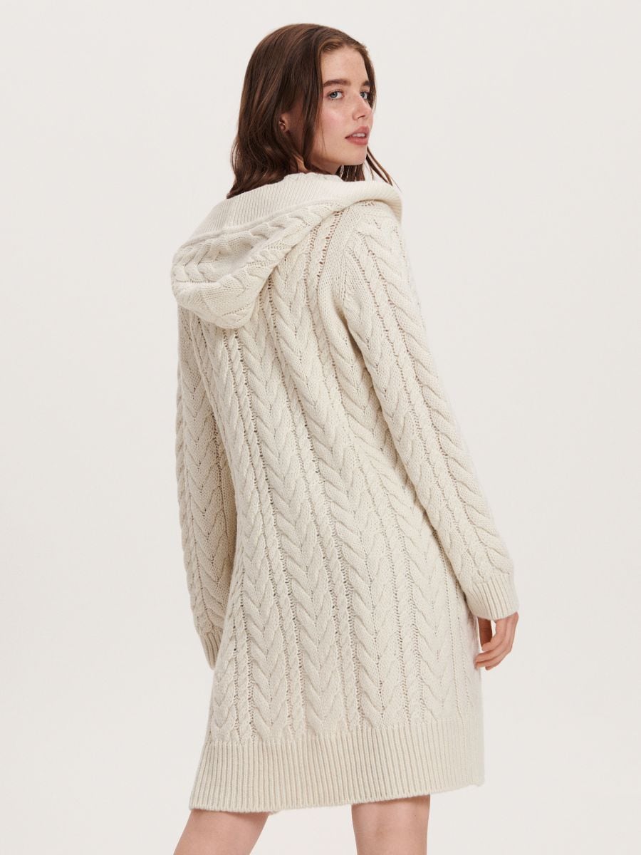 Hooded cardigan - nude - RESERVED - 5