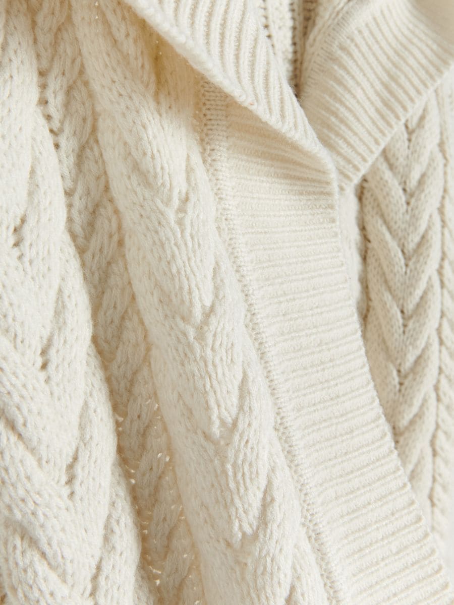 Hooded cardigan - nude - RESERVED - 7
