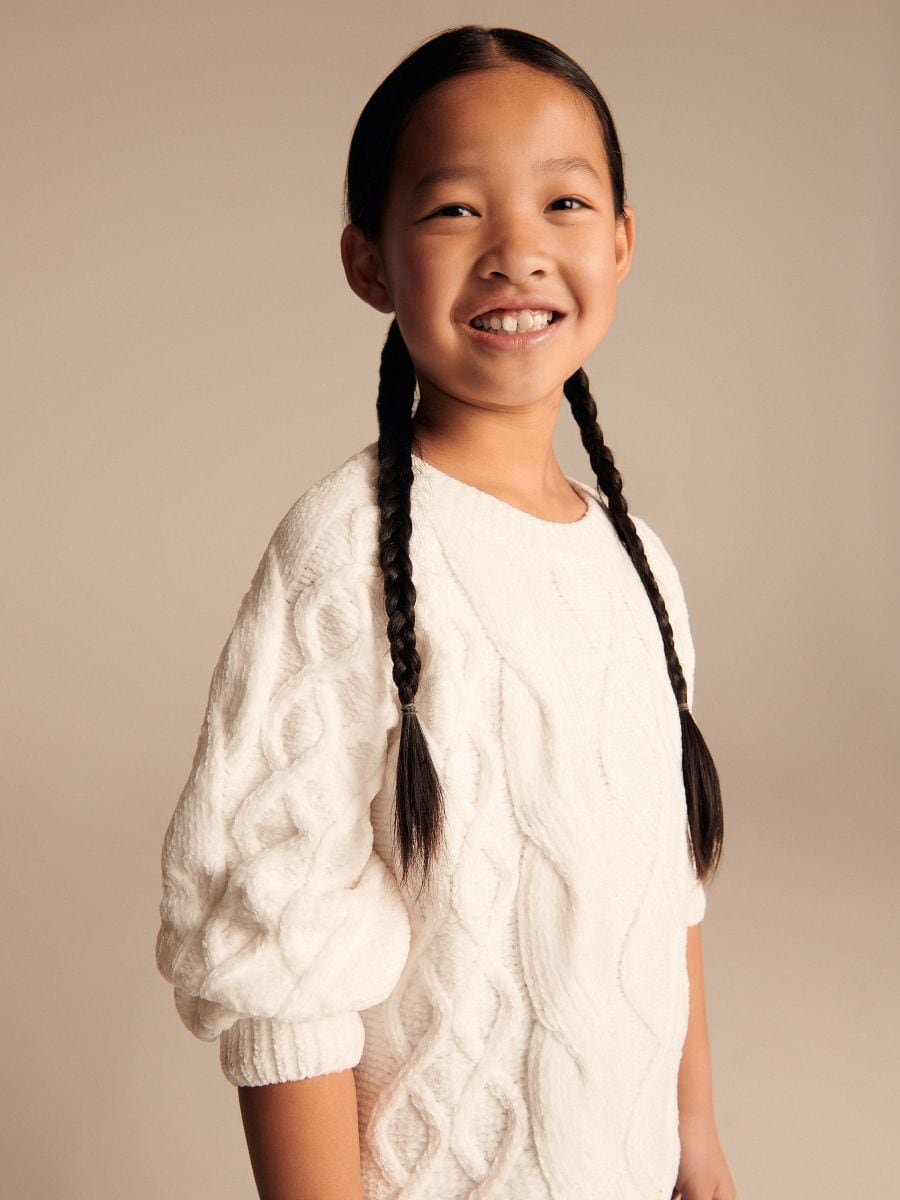 Maglione con trecce - panna - RESERVED - 2