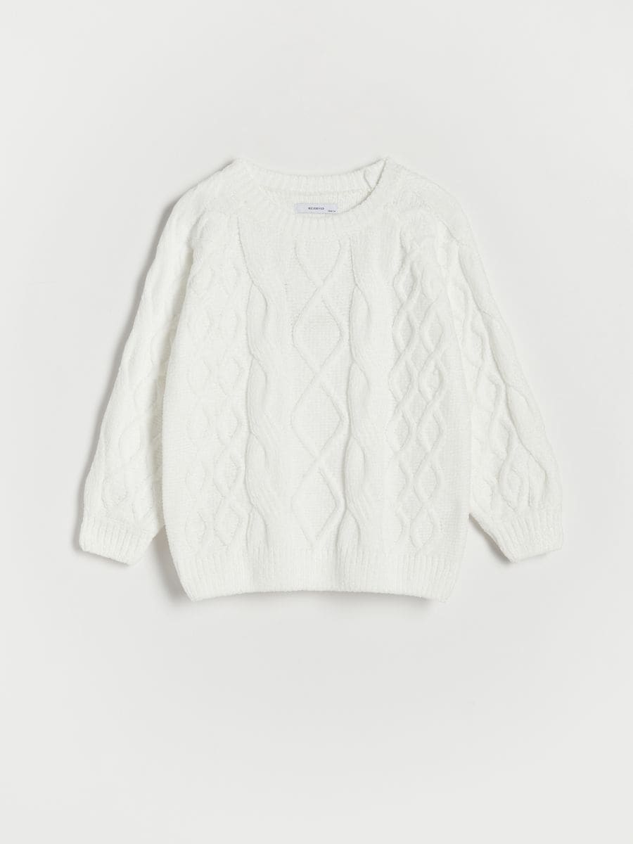 Maglione con trecce - panna - RESERVED - 4