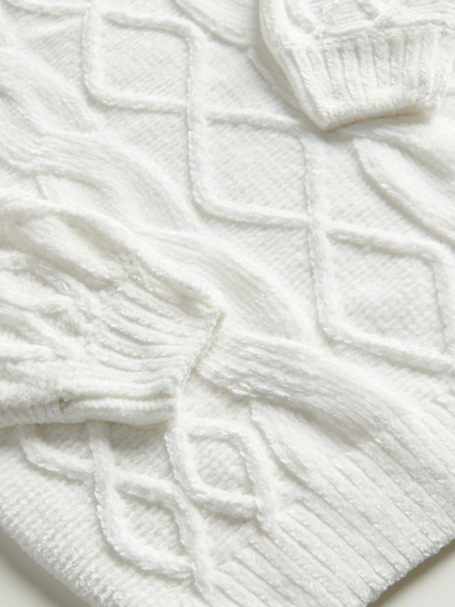 Maglione con trecce - panna - RESERVED - 6