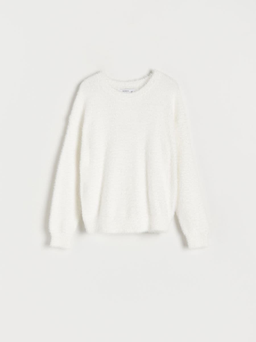Weicher Pullover - weiß - RESERVED - 3