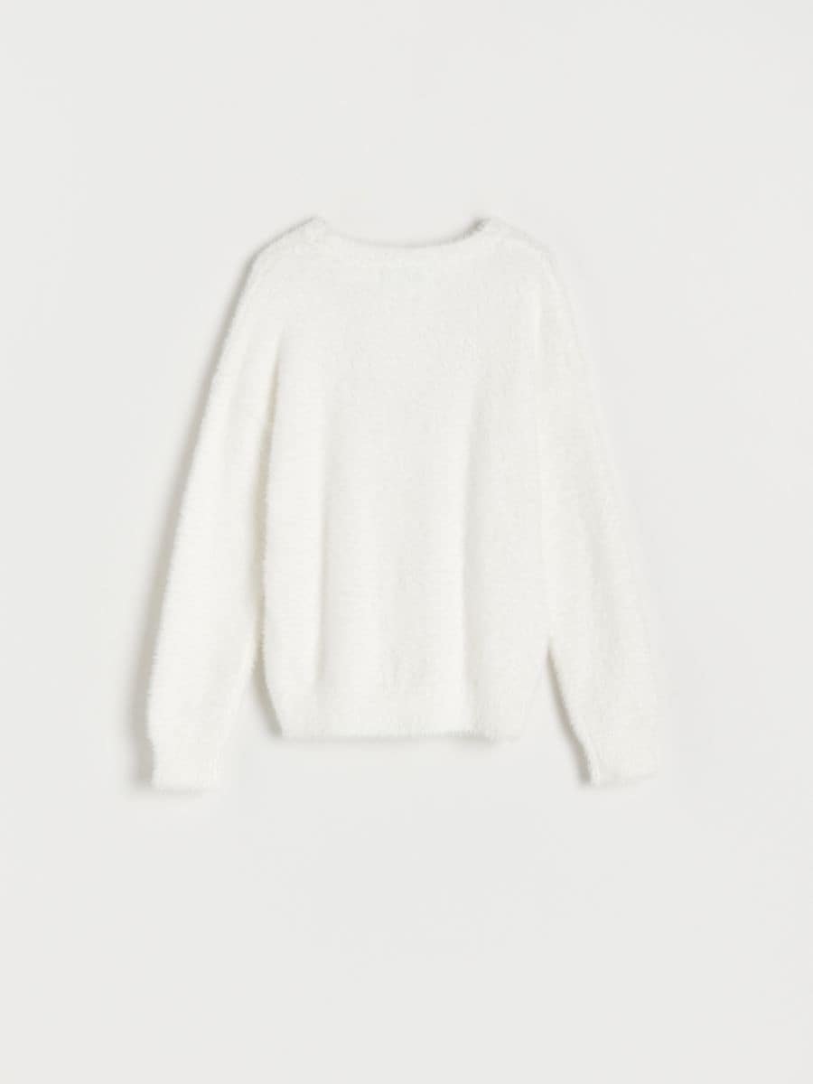 Weicher Pullover - weiß - RESERVED - 5