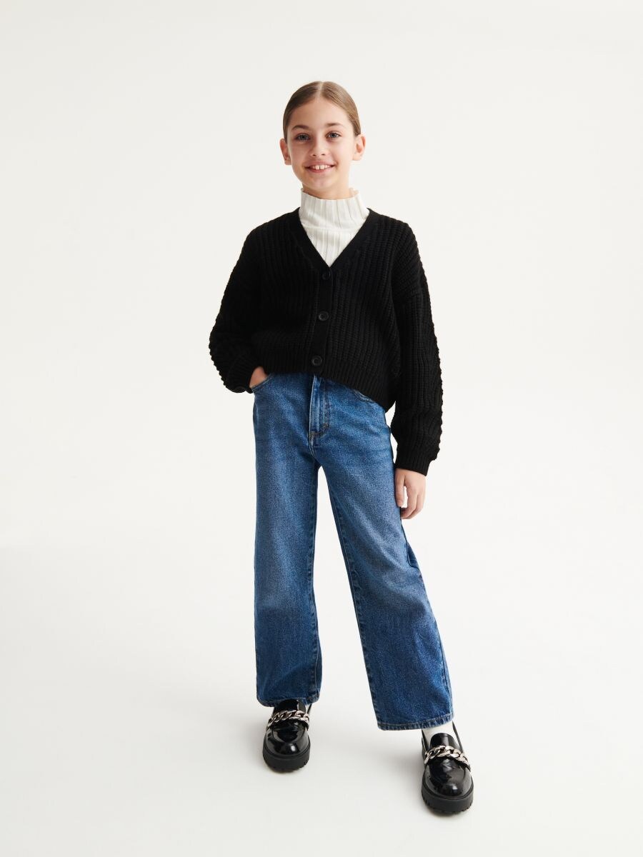 Cardigan with buttons - black - RESERVED - 2