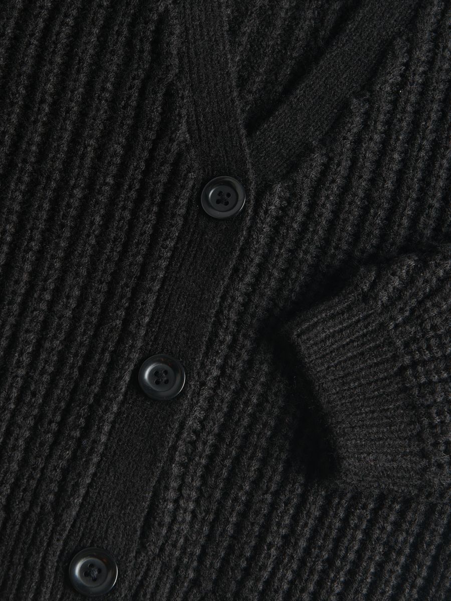 Cardigan with buttons - black - RESERVED - 4