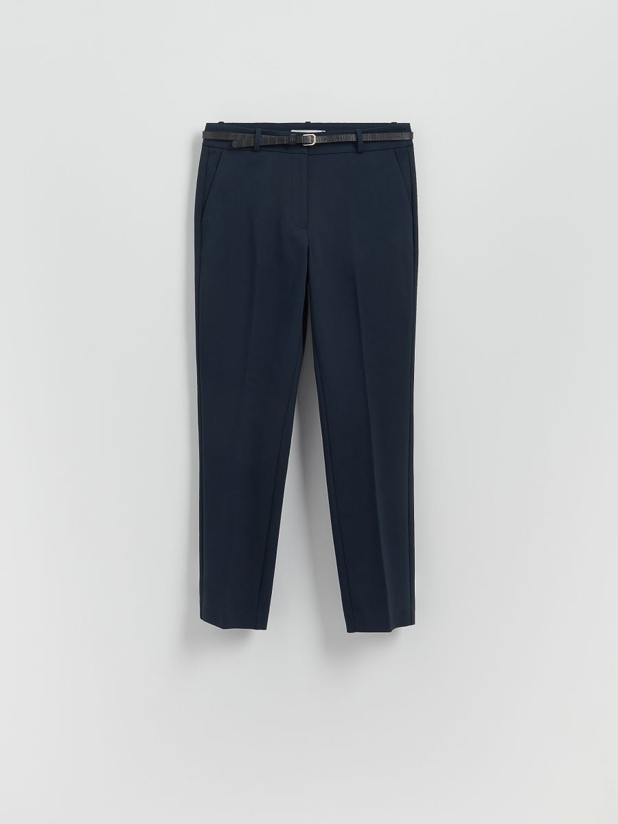 LADIES` TROUSERS & BELT - mornarsko - RESERVED