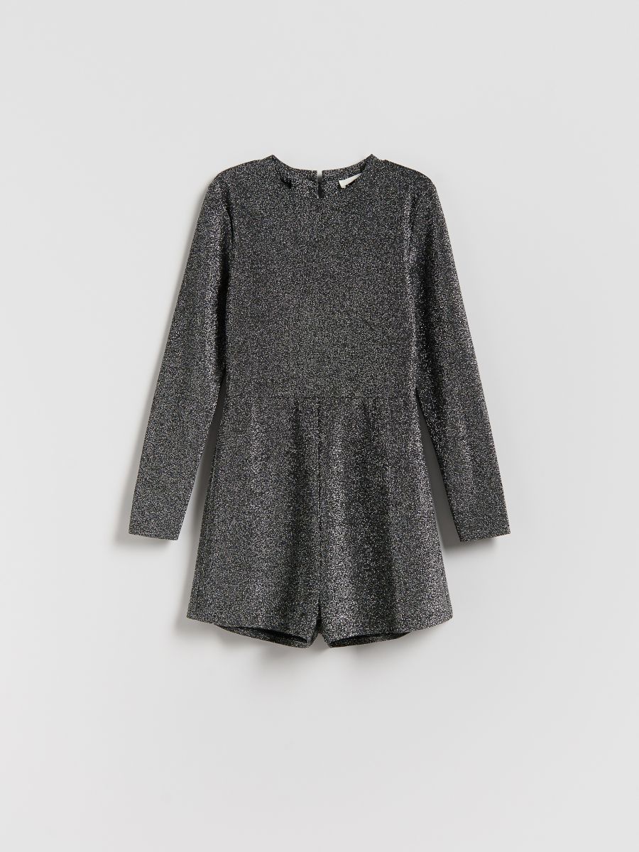 One-piece with shiny thread - dark grey - RESERVED
