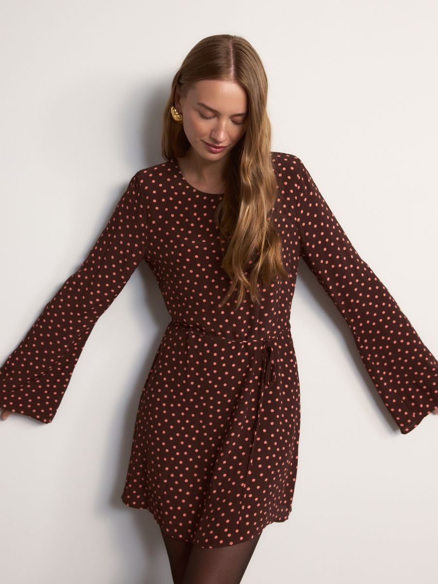 LADIES` DRESS - hnedá - RESERVED