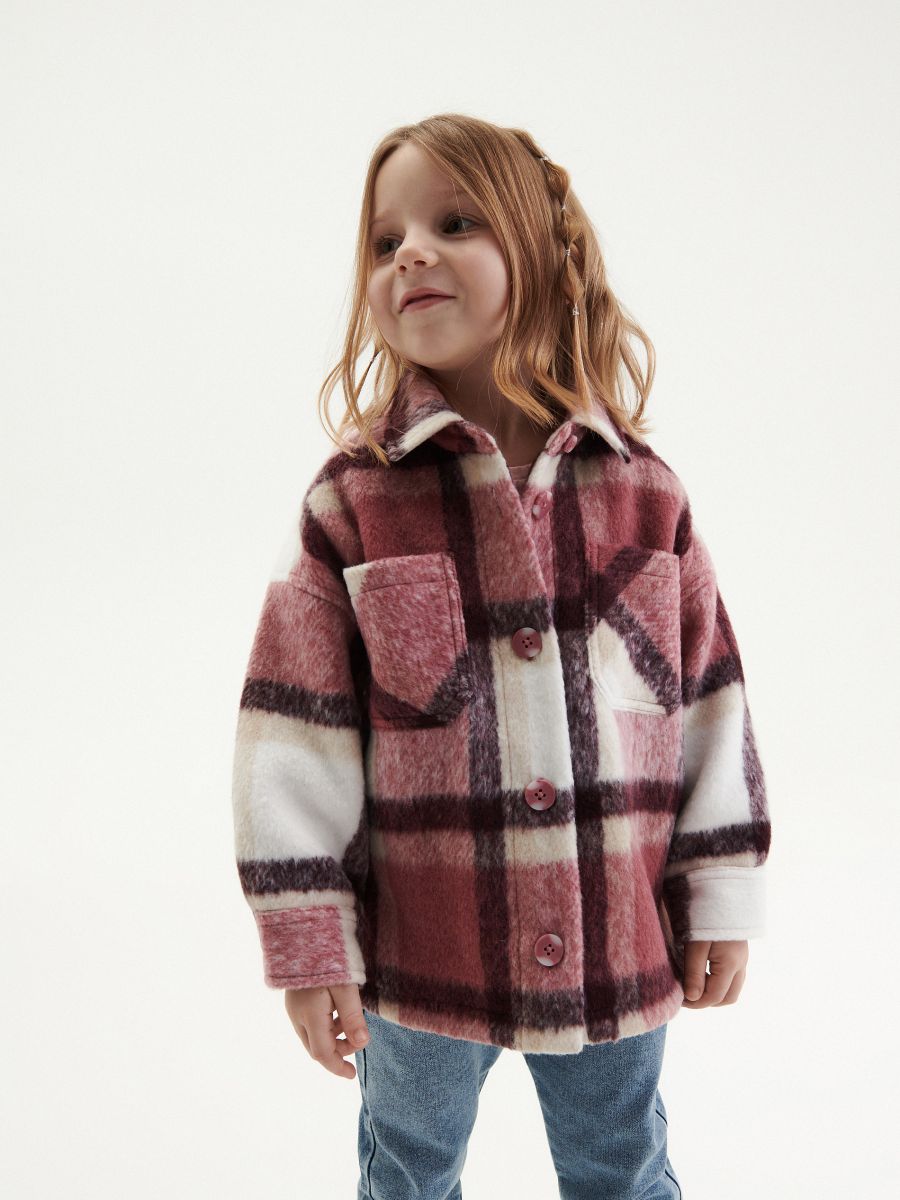 Check shacket - pastel pink - RESERVED - 5