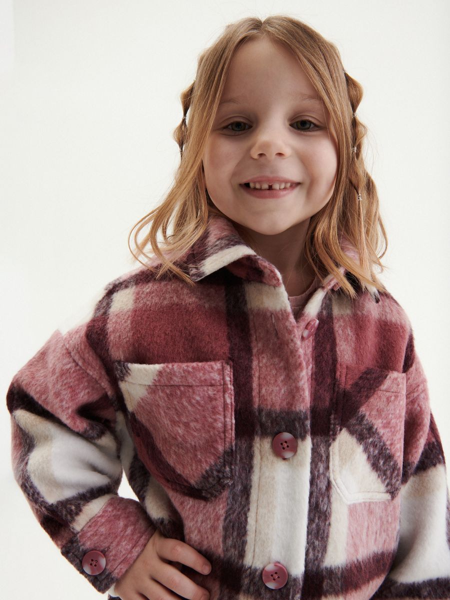 Check shacket - pastel pink - RESERVED - 7