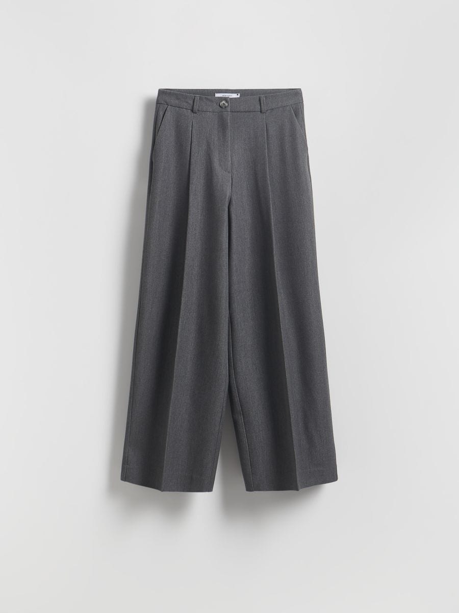 Loose trousers with crease - mid grey - RESERVED