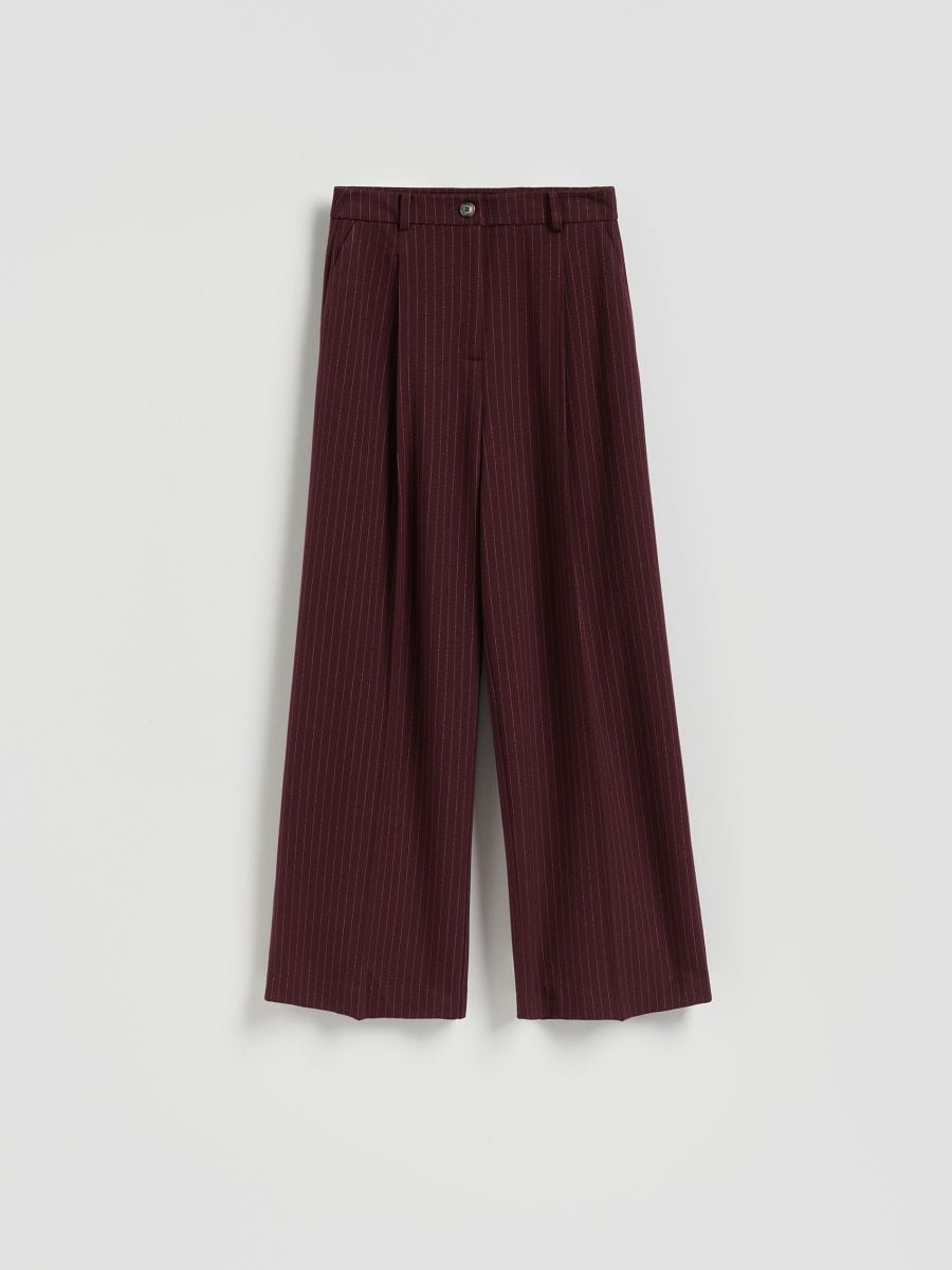 Loose trousers with crease - multicolor - RESERVED