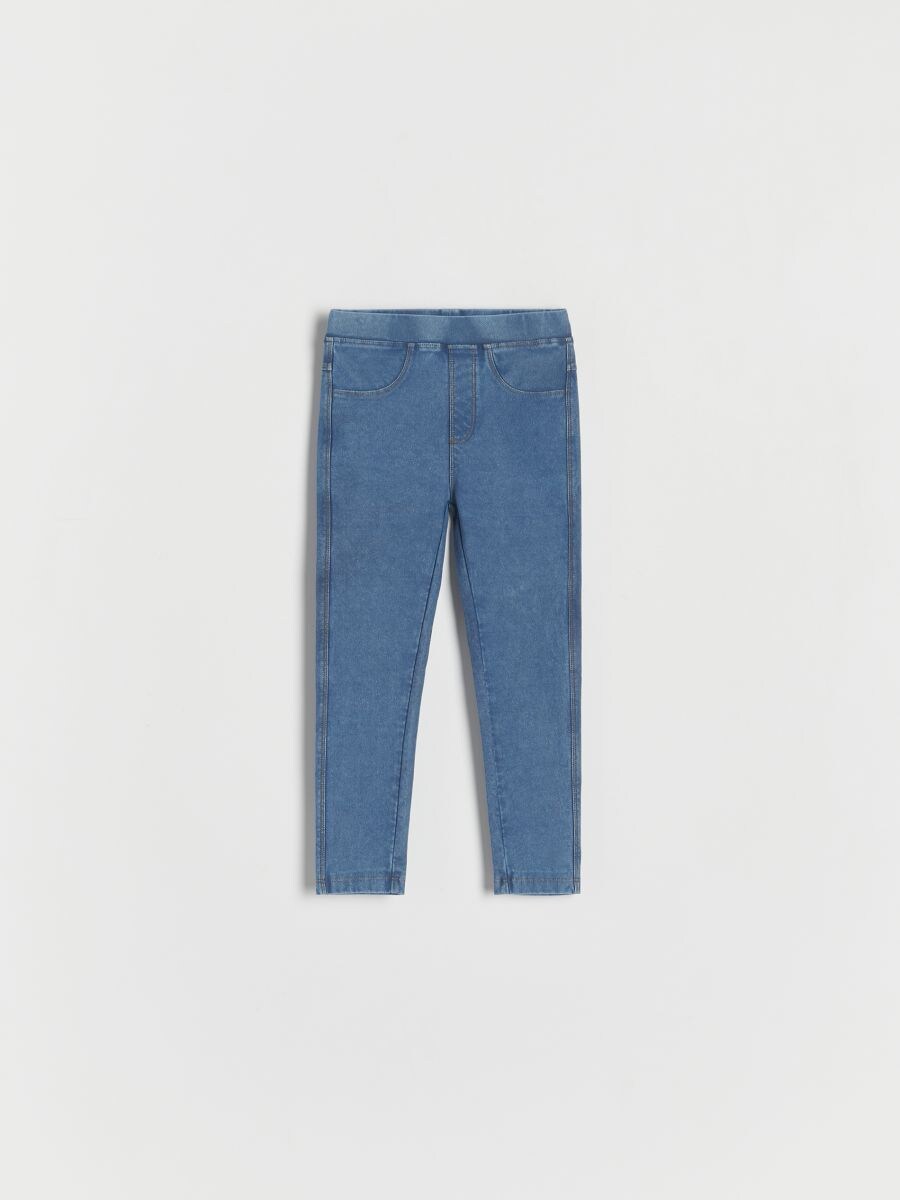 Elastic jeggings - blue jeans - RESERVED - 3