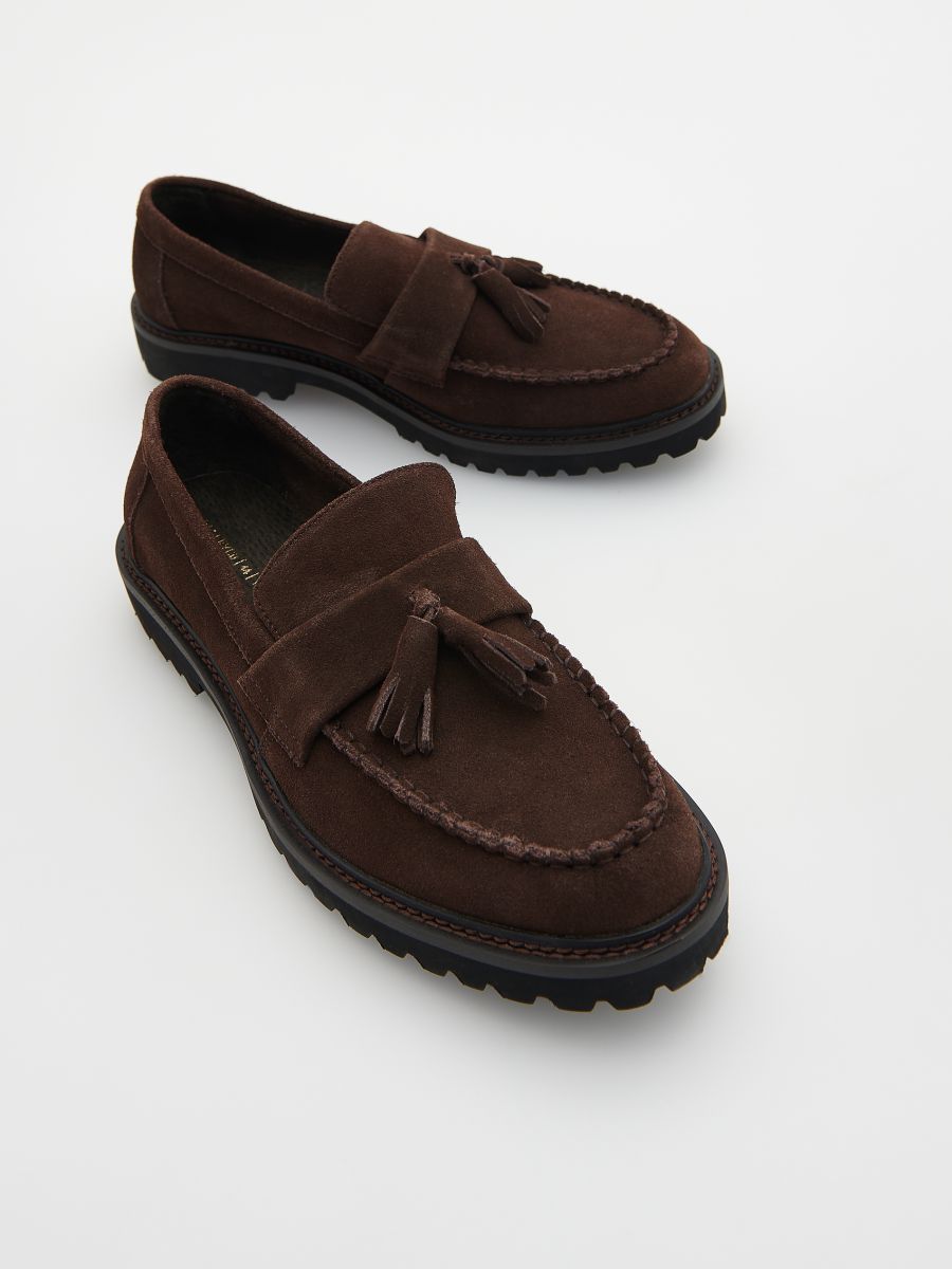 Mocassins en daim - brun foncé - RESERVED - 5