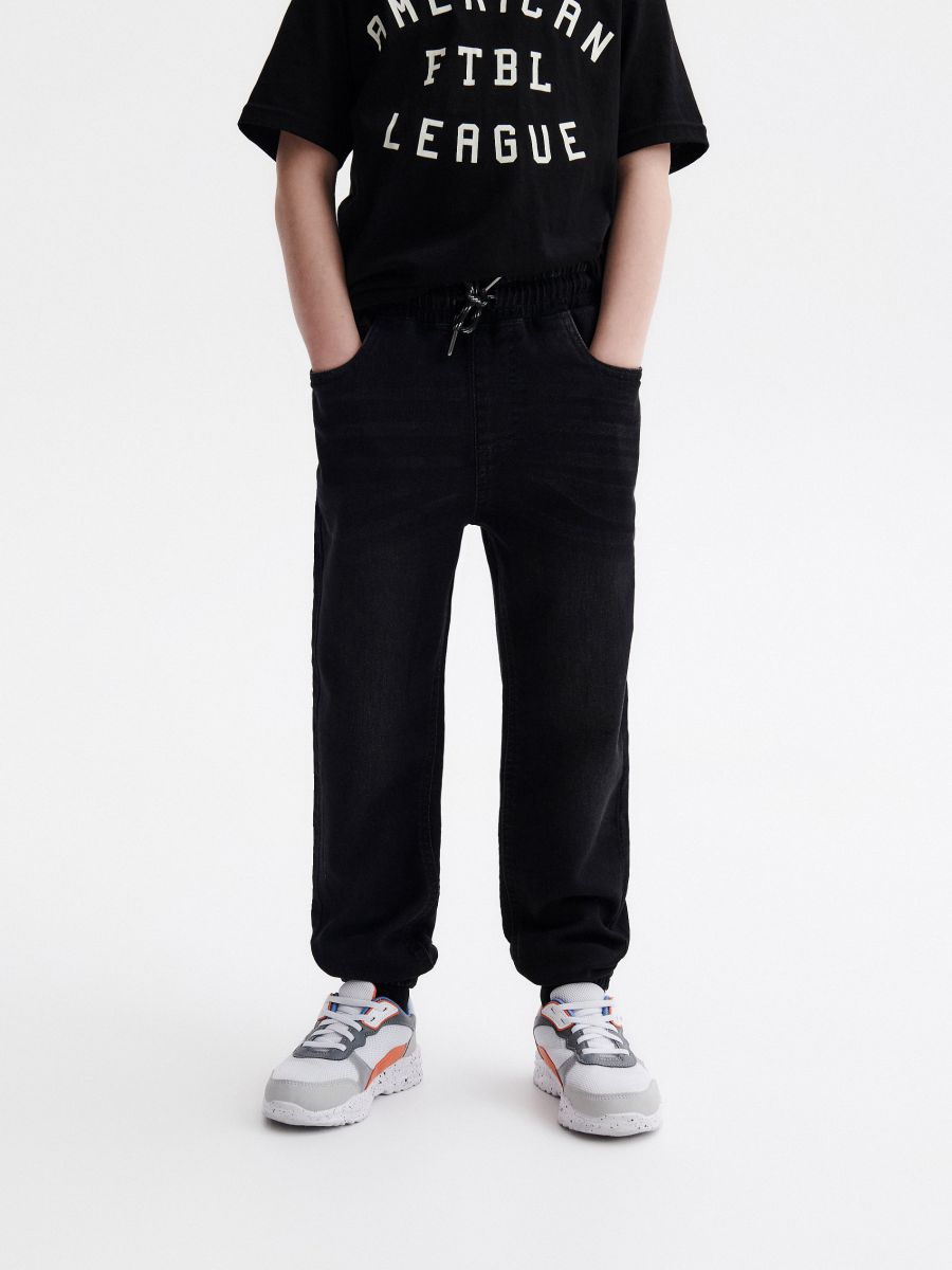 Elastic jogger jeans - black - RESERVED - 2