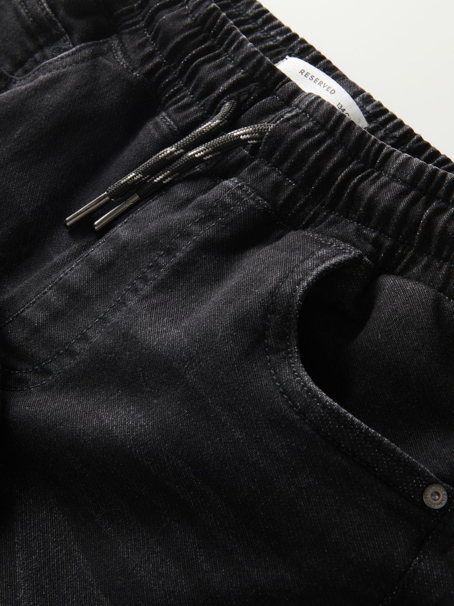 Elastic jogger jeans - black - RESERVED - 5