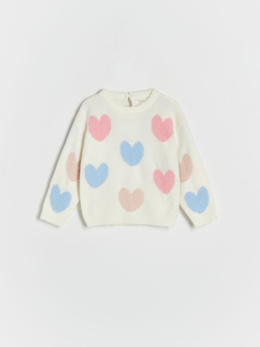 Sweter ze wzorem - złamana biel - RESERVED - 2