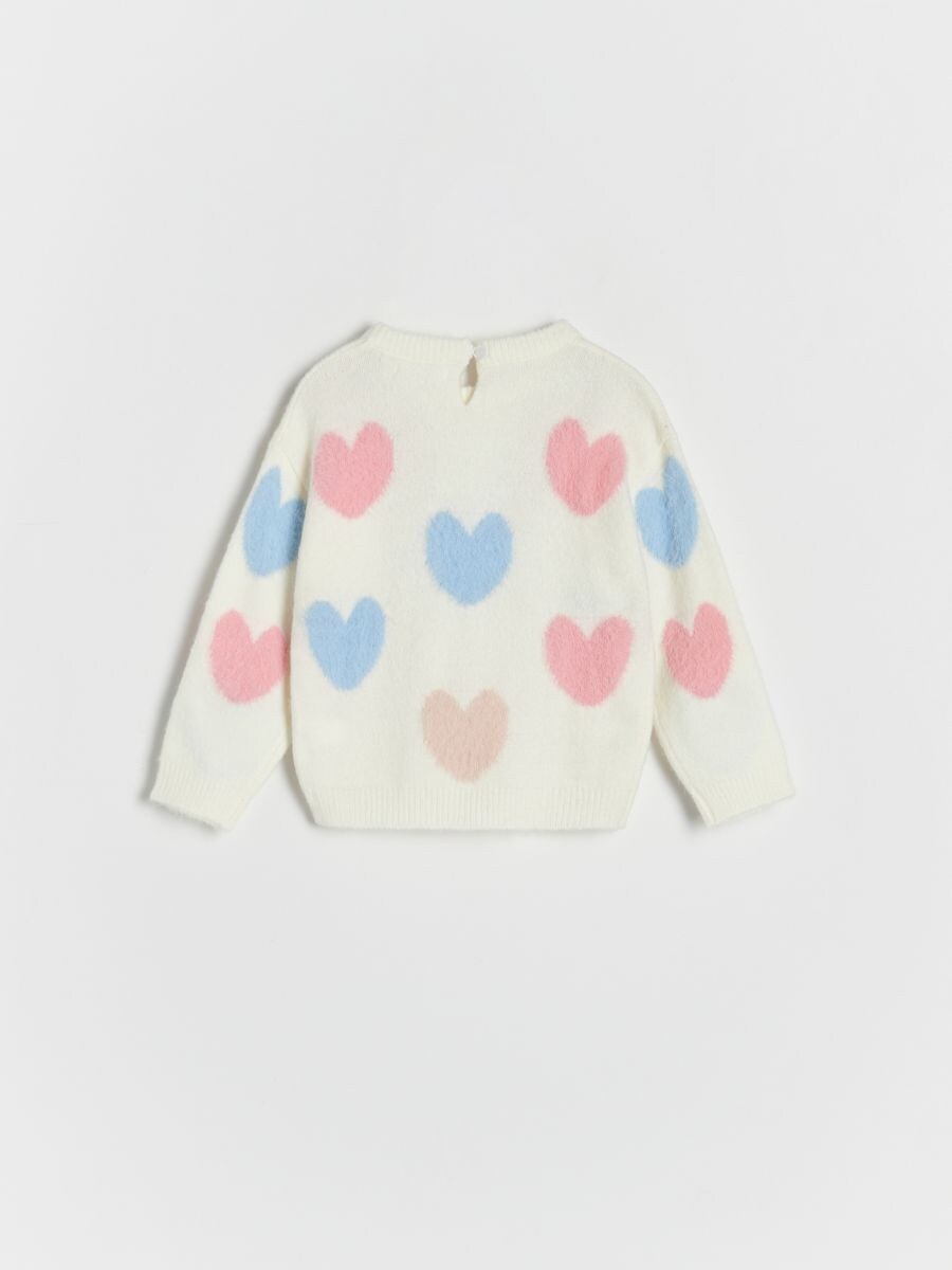 Sweter ze wzorem - złamana biel - RESERVED - 5