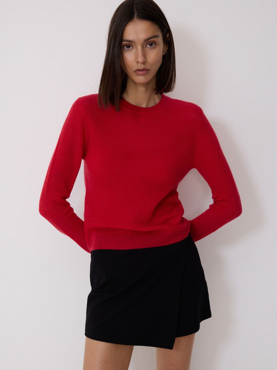 Jumper in alpaca blend - red - RESERVED - 2
