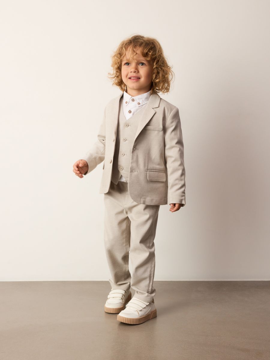 Elegant regular fit jacket - beige - RESERVED - 3