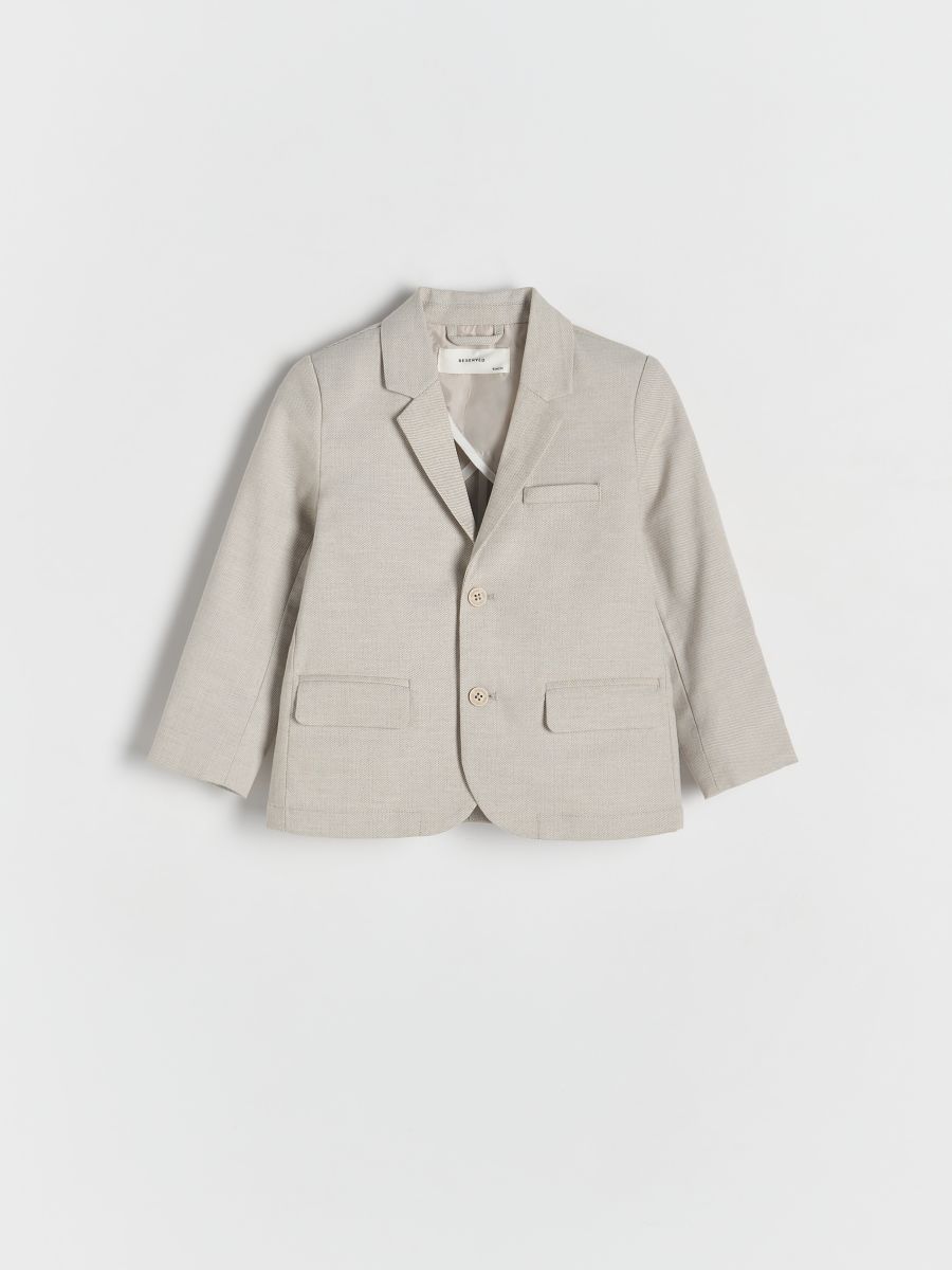 Elegant regular fit jacket - beige - RESERVED - 2
