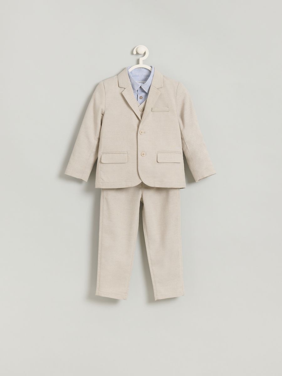 Elegant regular fit jacket - beige - RESERVED - 8
