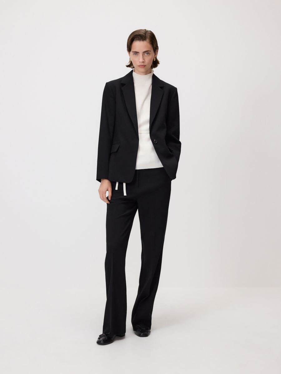 CandGandCページ Spodnie flare z kantem Kolor czarny - RESERVED - 295FT-99X