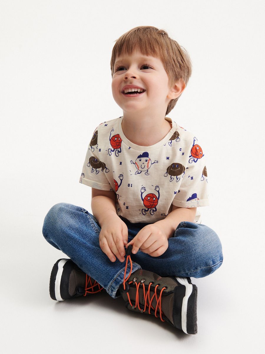 T-shirt with print - cream - RESERVED - 3