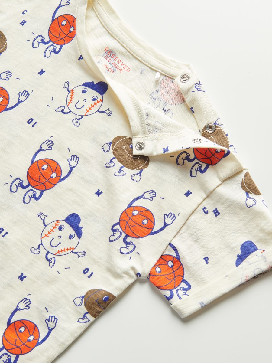T-shirt with print - cream - RESERVED - 4