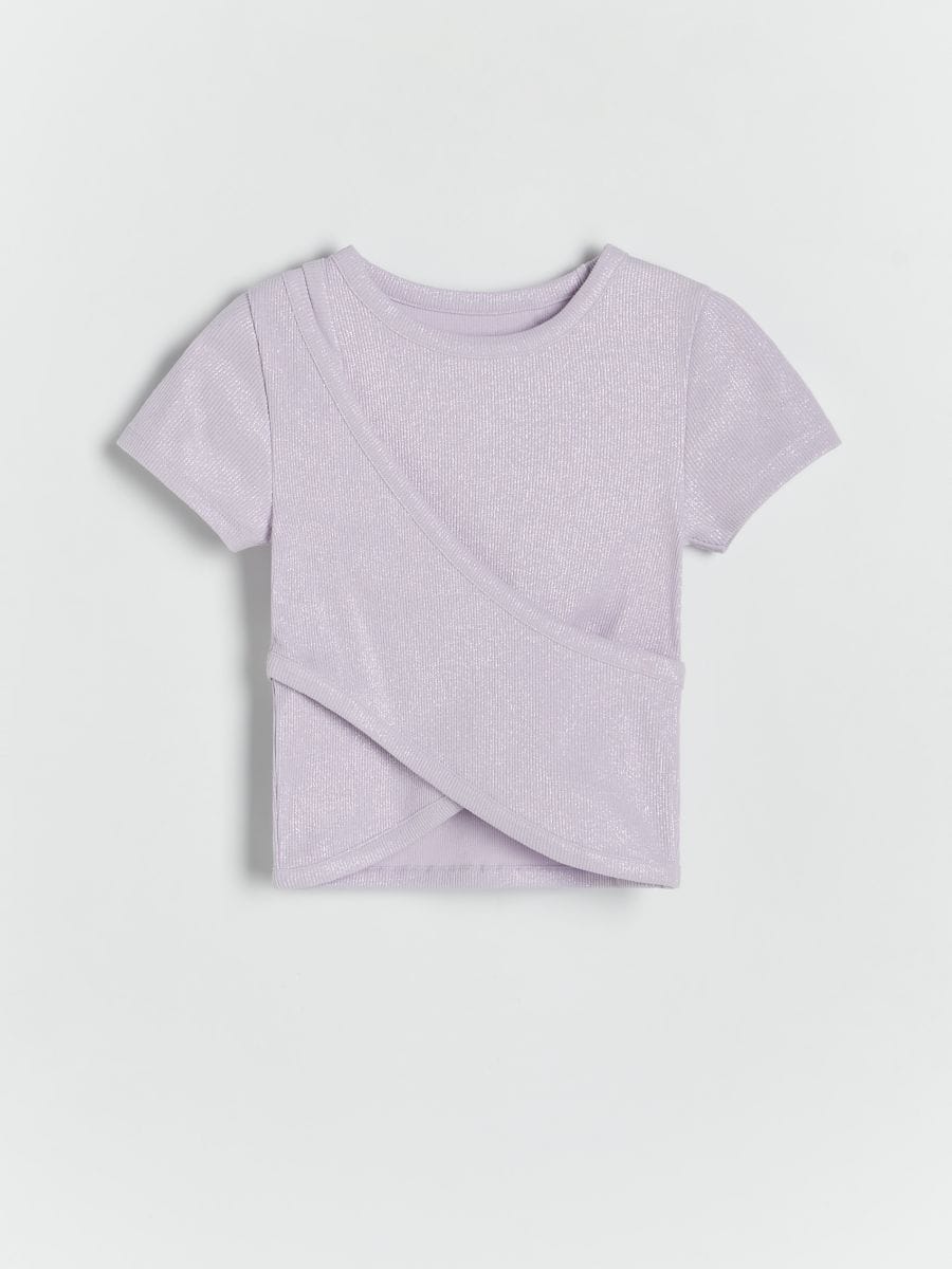 Top with cut out detail - lavender - RESERVED