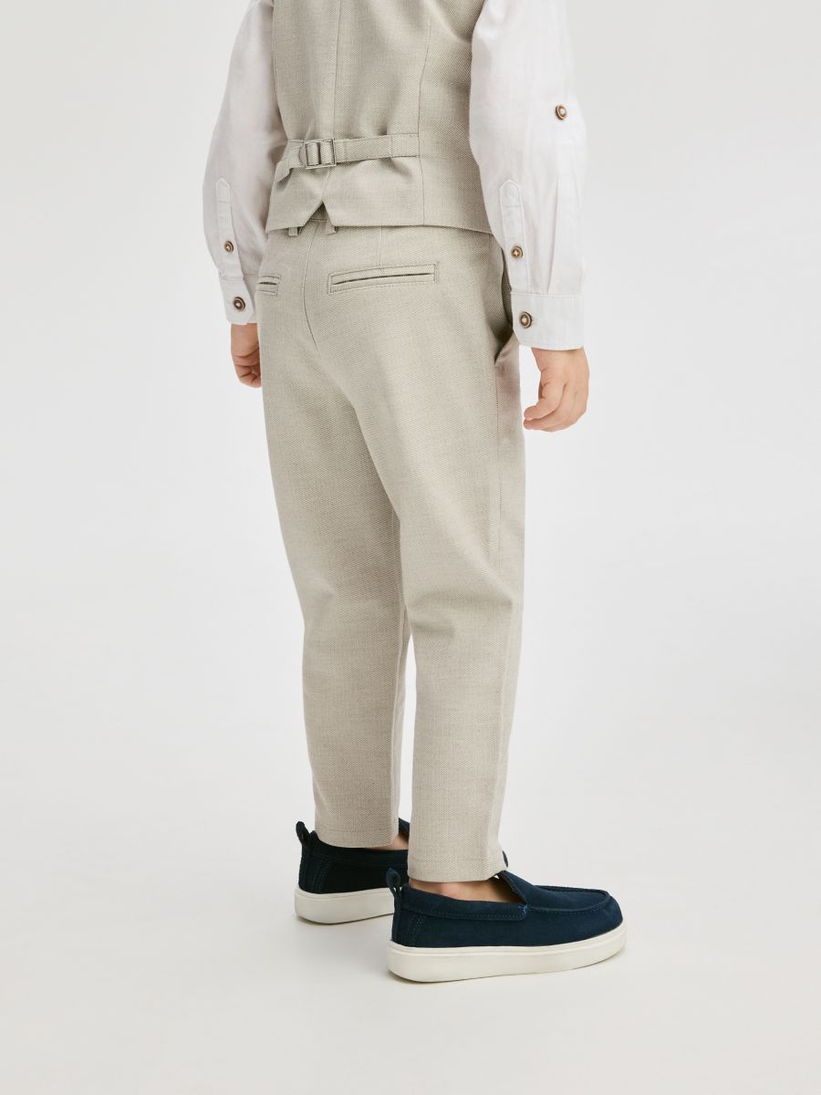 Elegant regular trousers - beige - RESERVED - 7