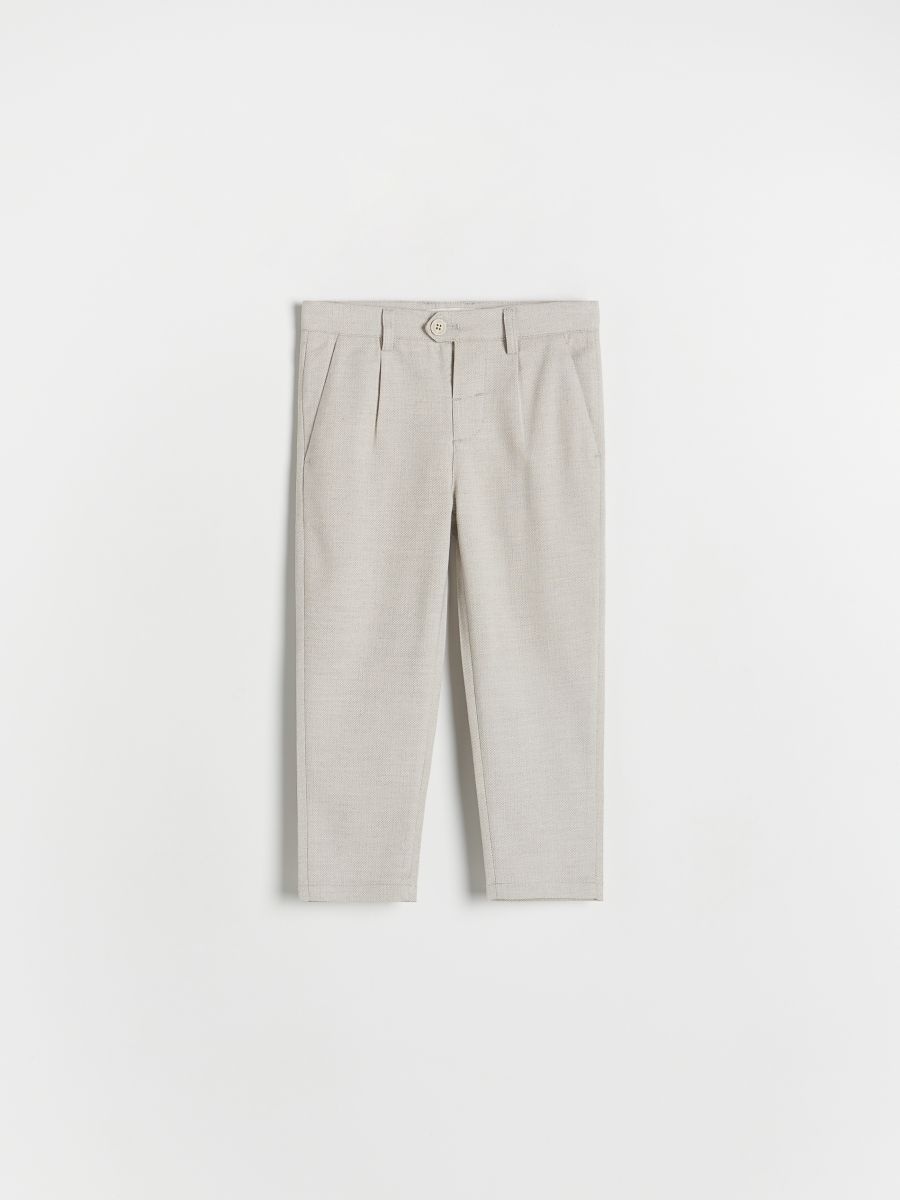 Elegant regular trousers - beige - RESERVED - 2