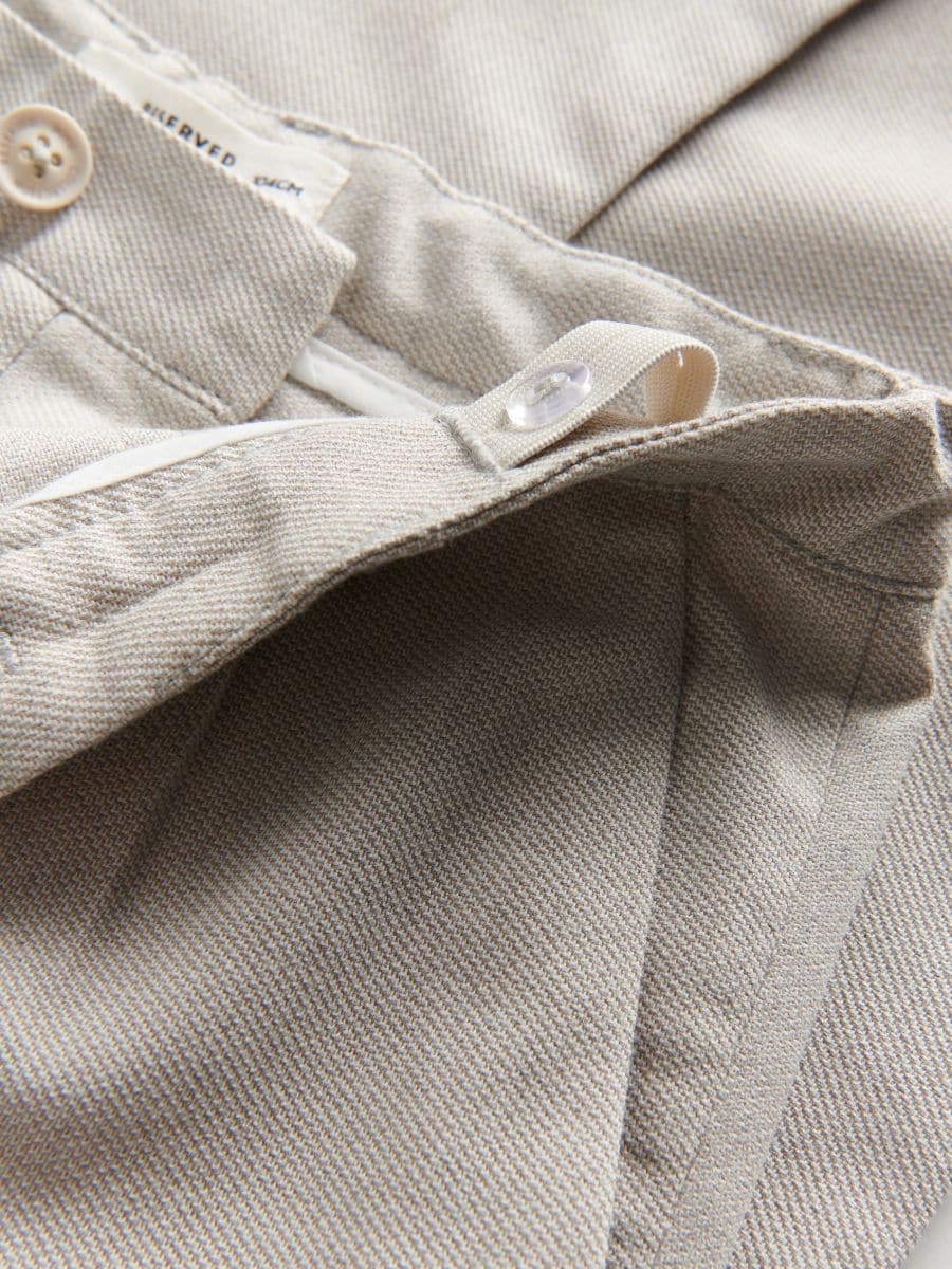 Elegant regular trousers - beige - RESERVED - 6