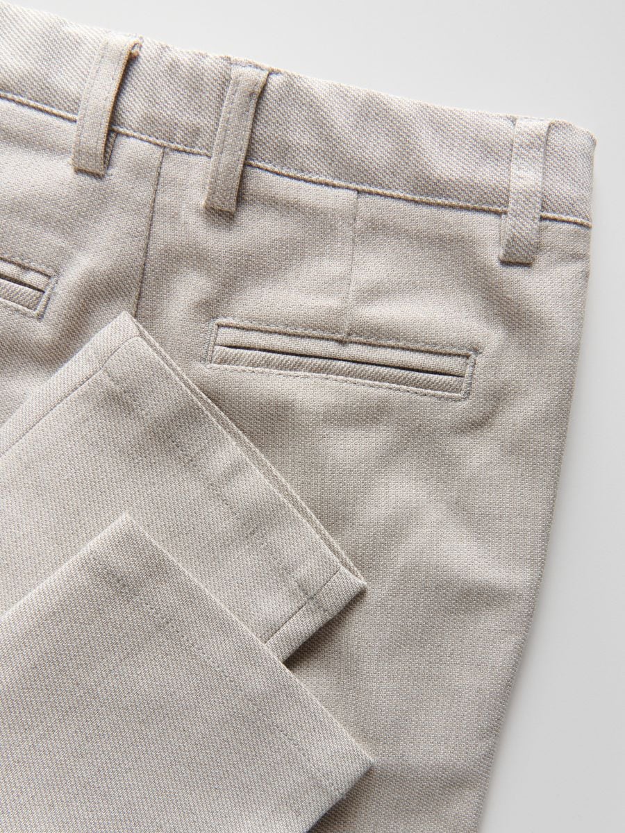Elegant regular trousers - beige - RESERVED - 7