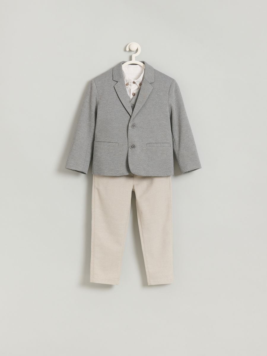 Elegant regular trousers - beige - RESERVED - 3
