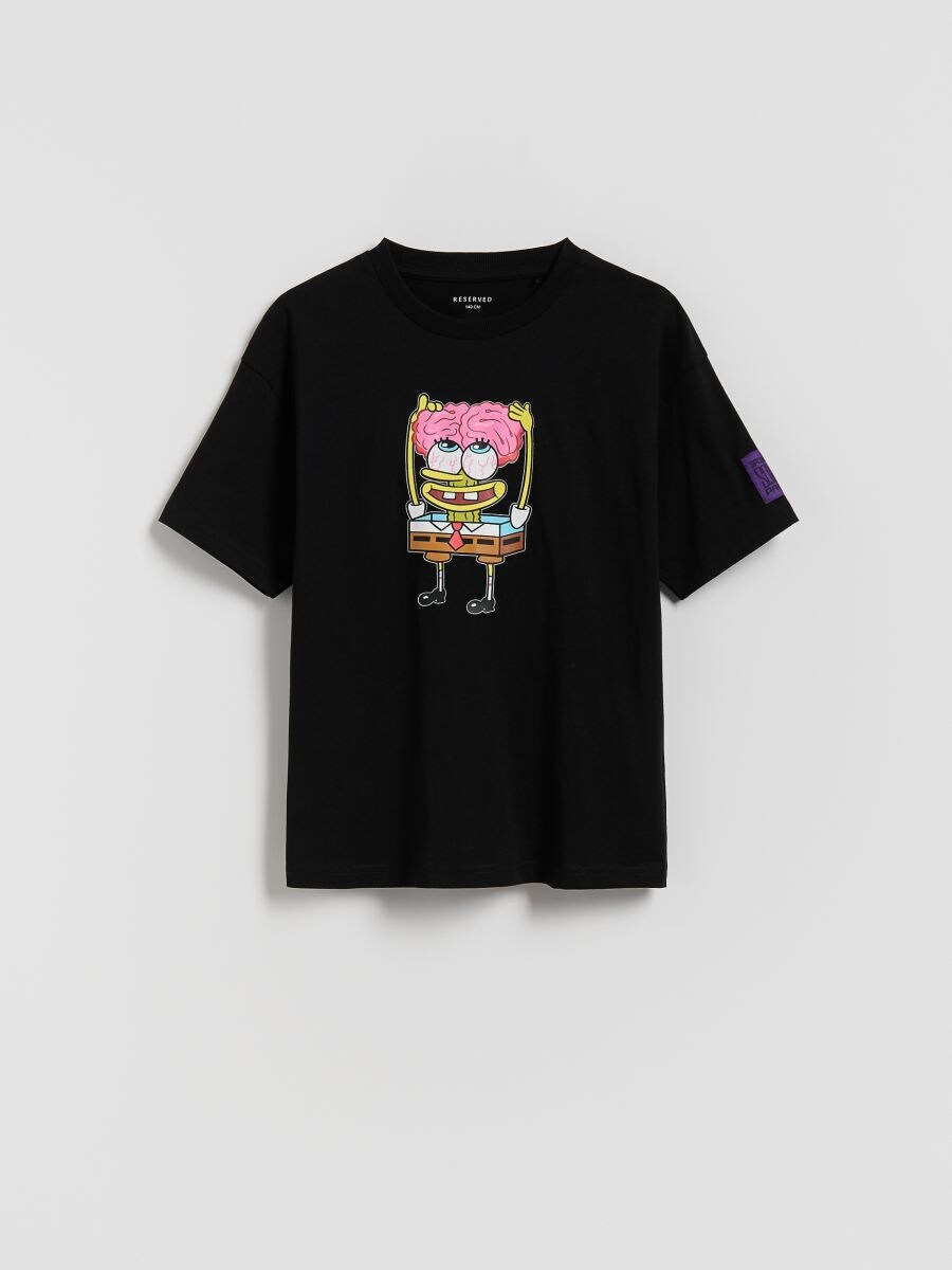 SpongeBob T-shirt - zwart - RESERVED