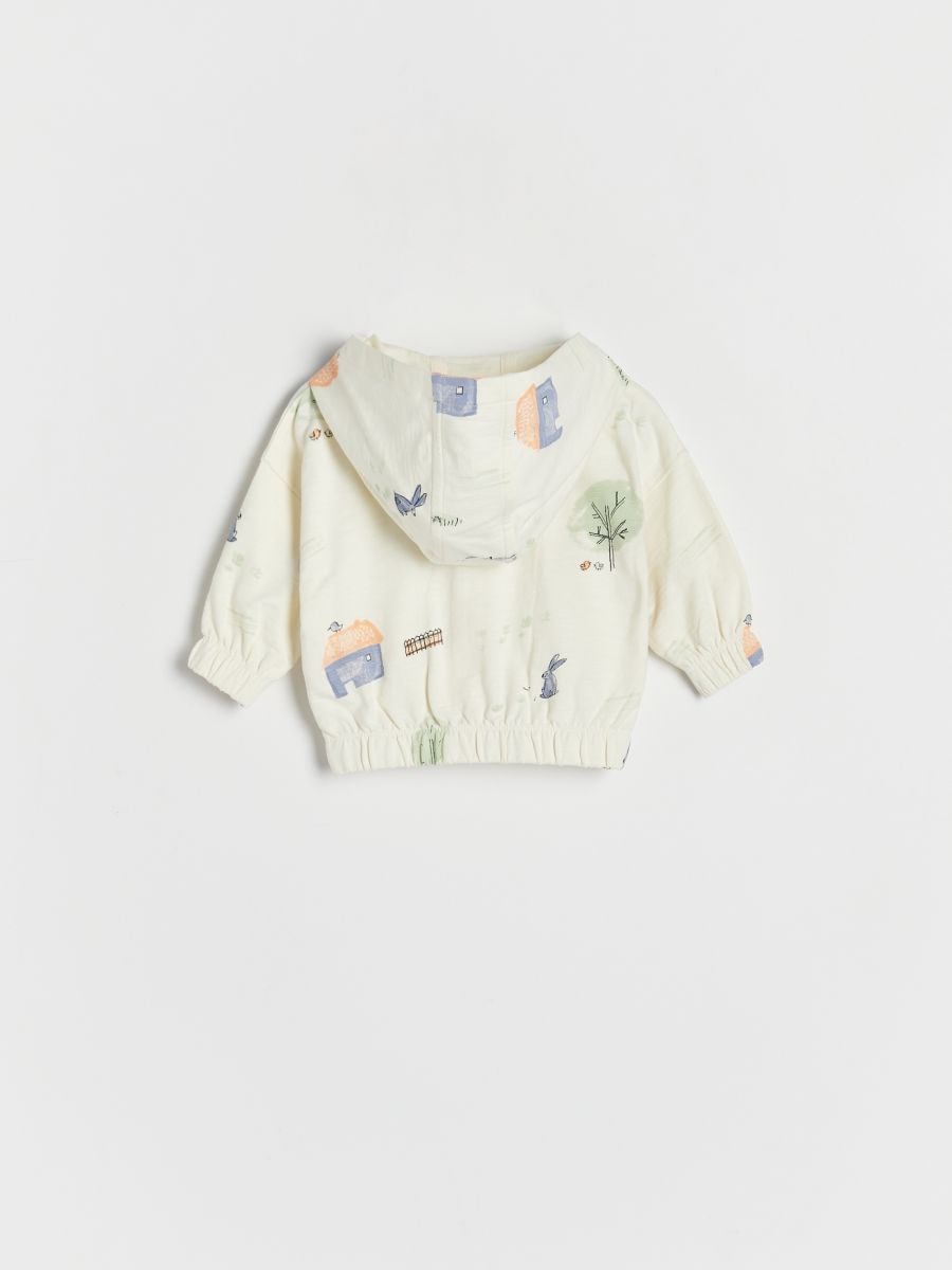 Kapuzenjacke aus Baumwolle - creme - RESERVED - 4