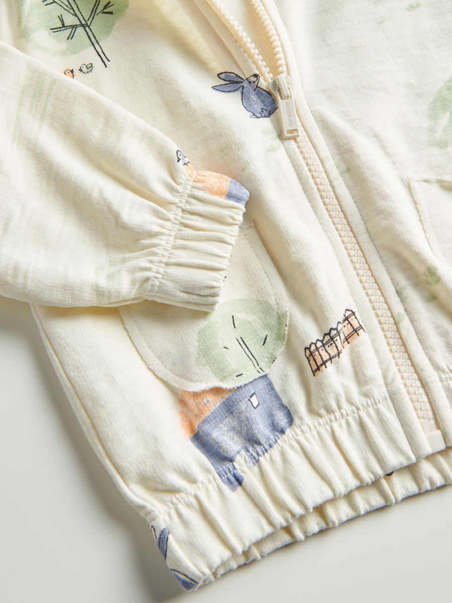 Kapuzenjacke aus Baumwolle - creme - RESERVED - 3