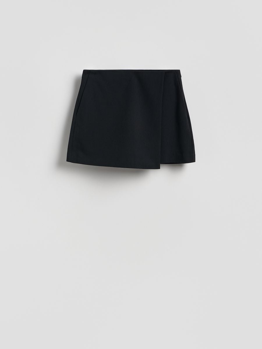 Skort in viscose blend - black - RESERVED - 4