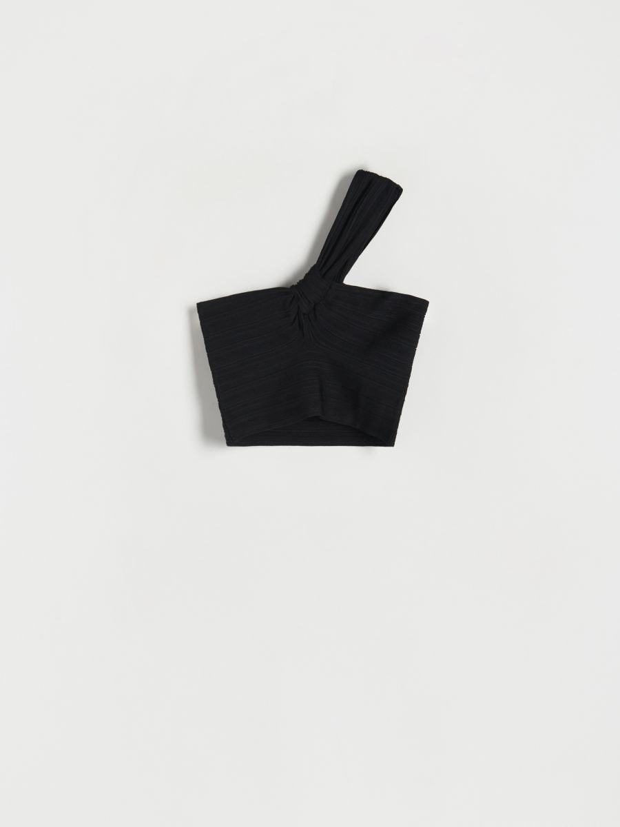 Rebrasti crop top - crno - RESERVED - 4