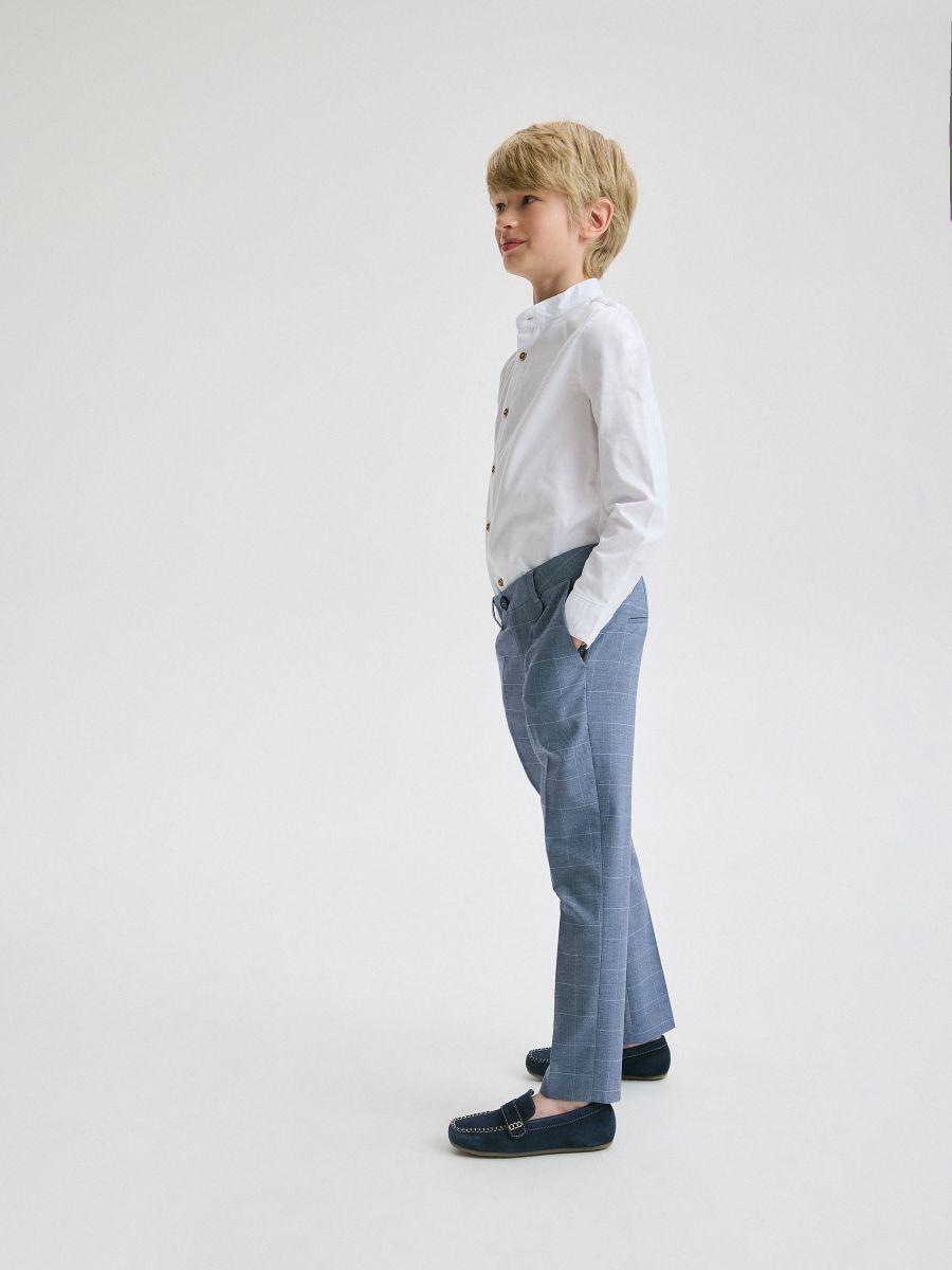 Elegant check trousers - blue - RESERVED - 5