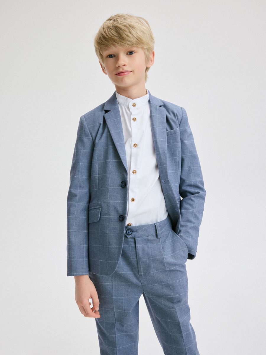 Elegant check trousers - blue - RESERVED - 6