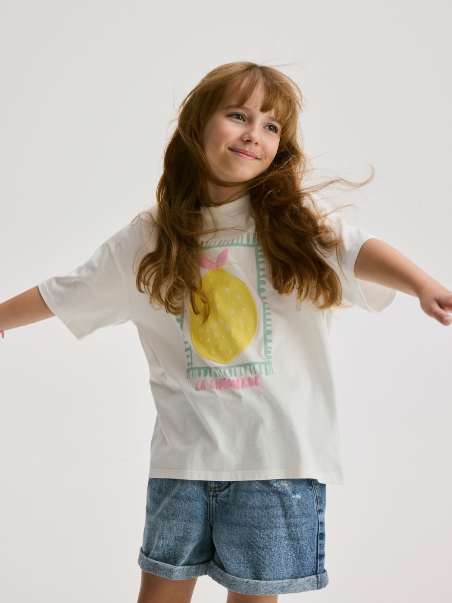 T-shirt with print - cream - RESERVED - 3