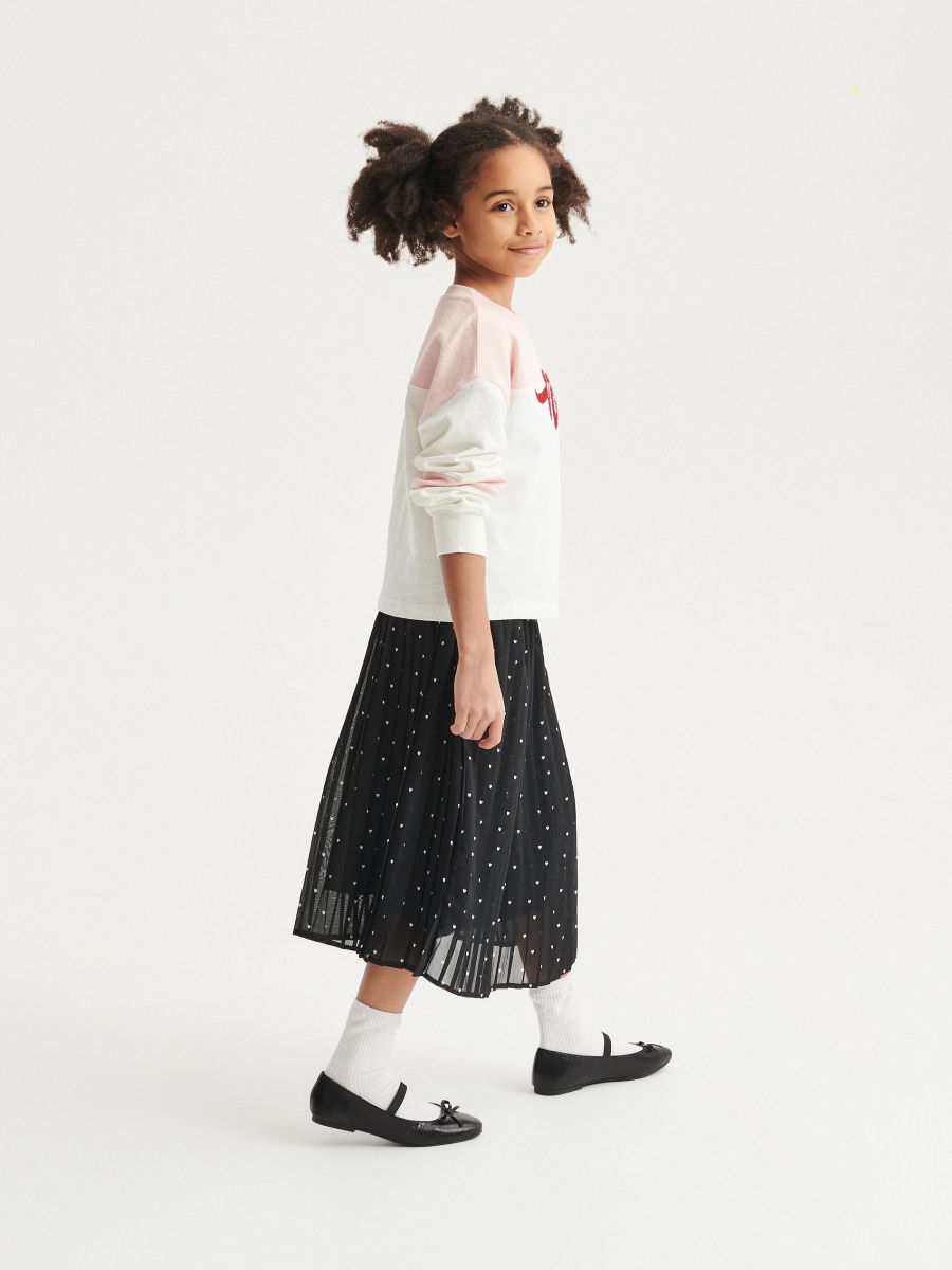 Pleated midi skirt - black - RESERVED - 4