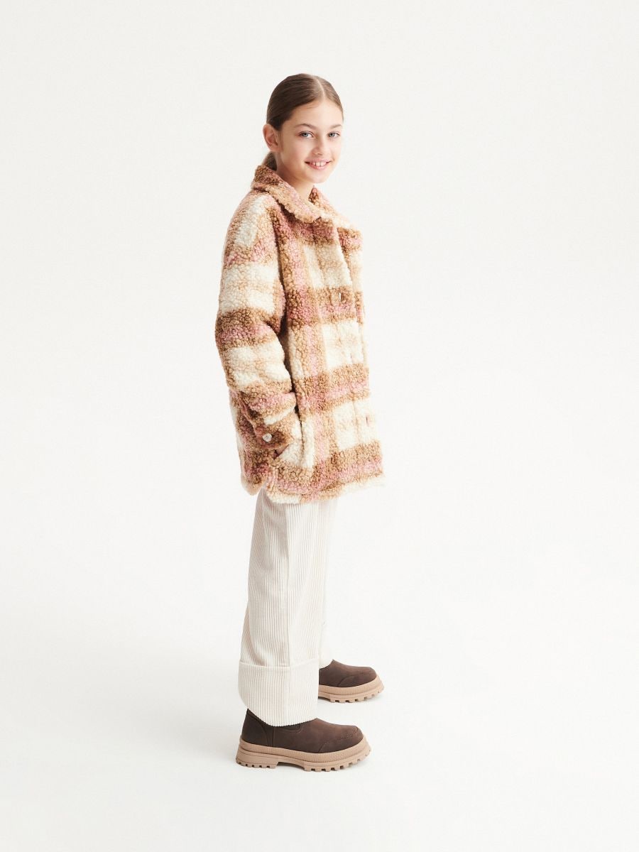 Check shacket - beige - RESERVED - 4