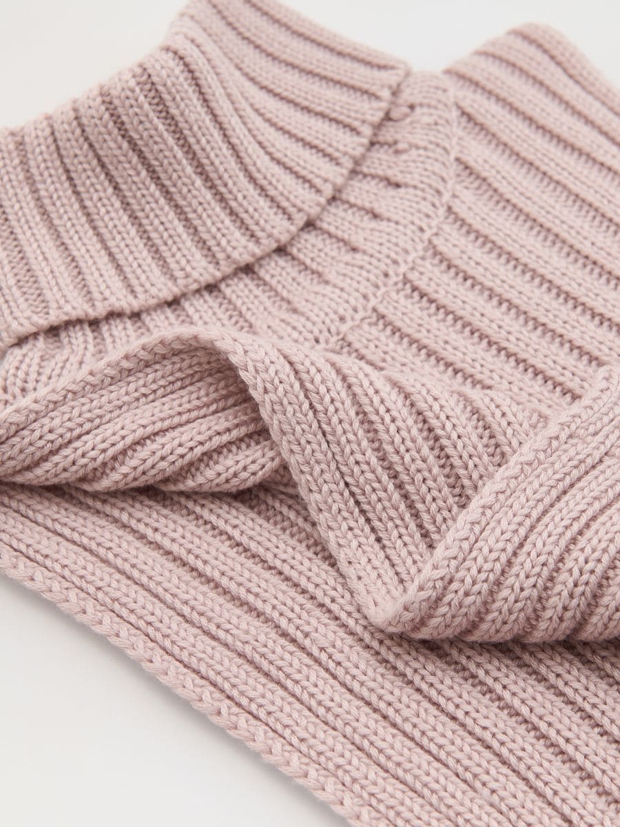 Turtle-neck muffler - pastel pink - RESERVED - 2