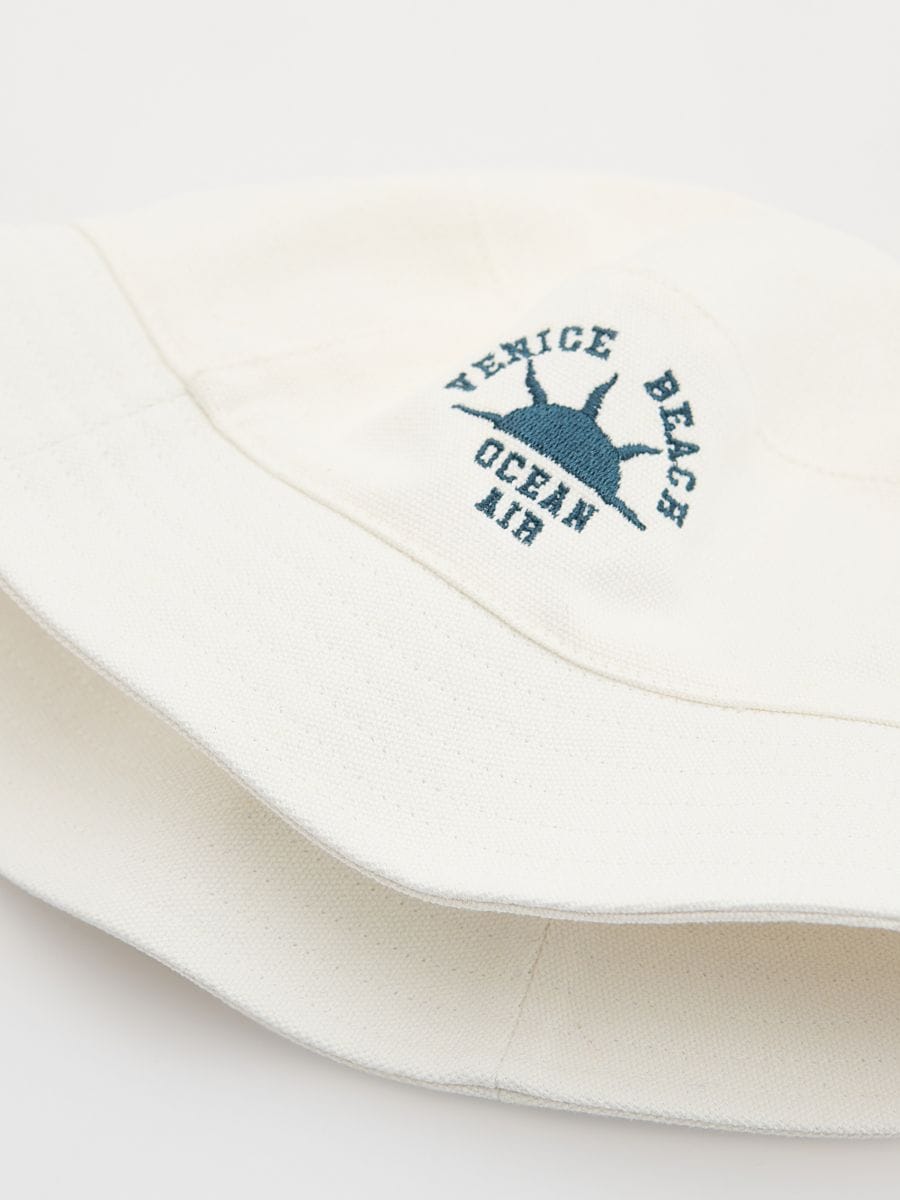 Cotton bucket hat - cream - RESERVED - 3