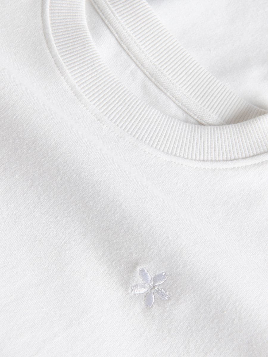 T-shirt with embroidery detailing - cream - RESERVED - 2