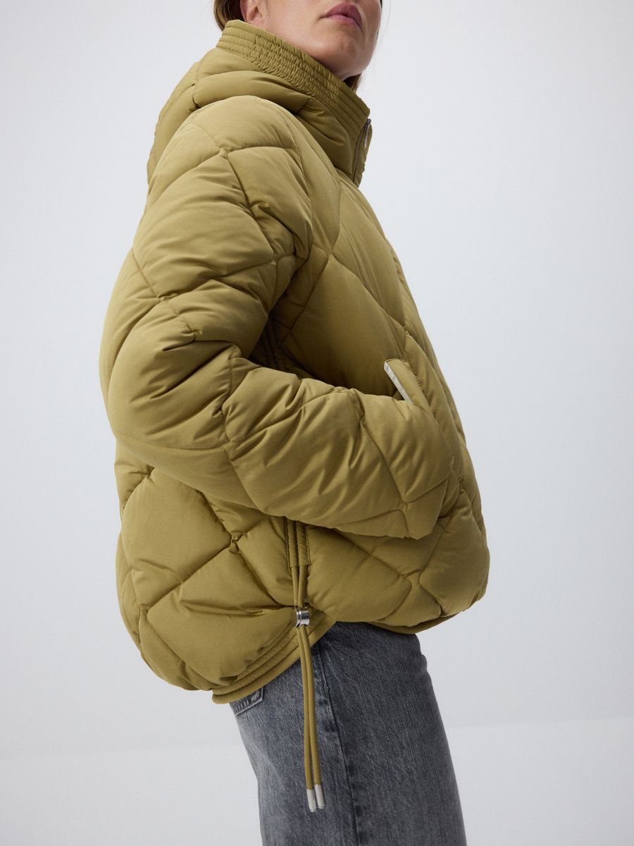 Jacket with contrasting inserts - light olive - RESERVED - 2